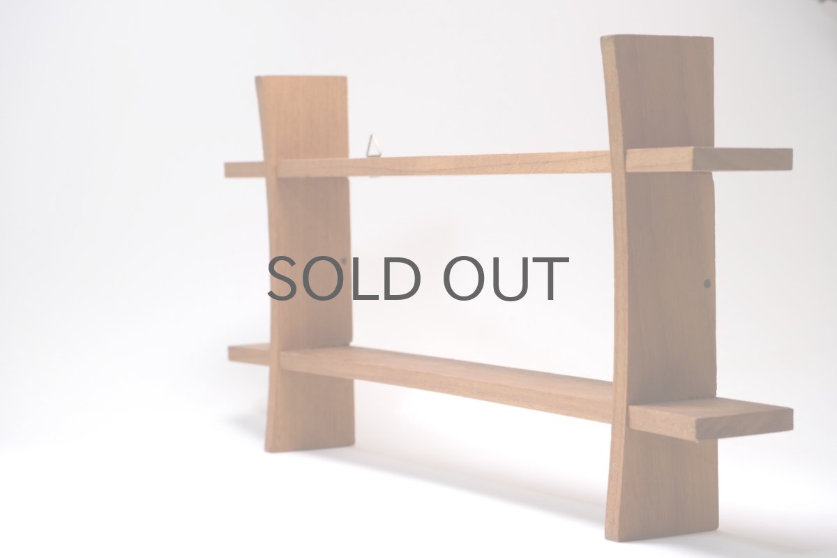 画像4: 北欧ビンテージインテリア雑貨/チーク/壁掛け飾り棚/No.1 (4)