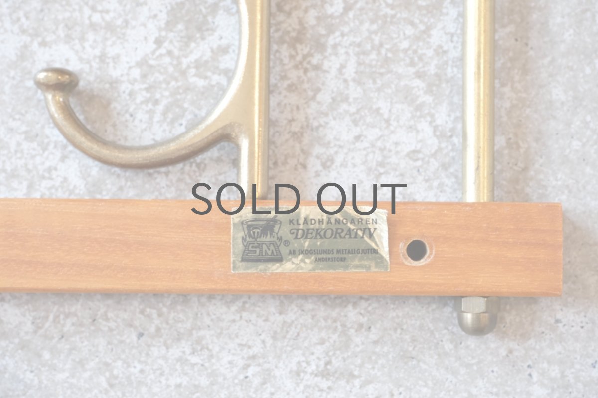 画像4: Skogslunds Metallgjuteri社製/ヴィンテージ真ちゅうウォールハンガー/フック/ 35cm (4)