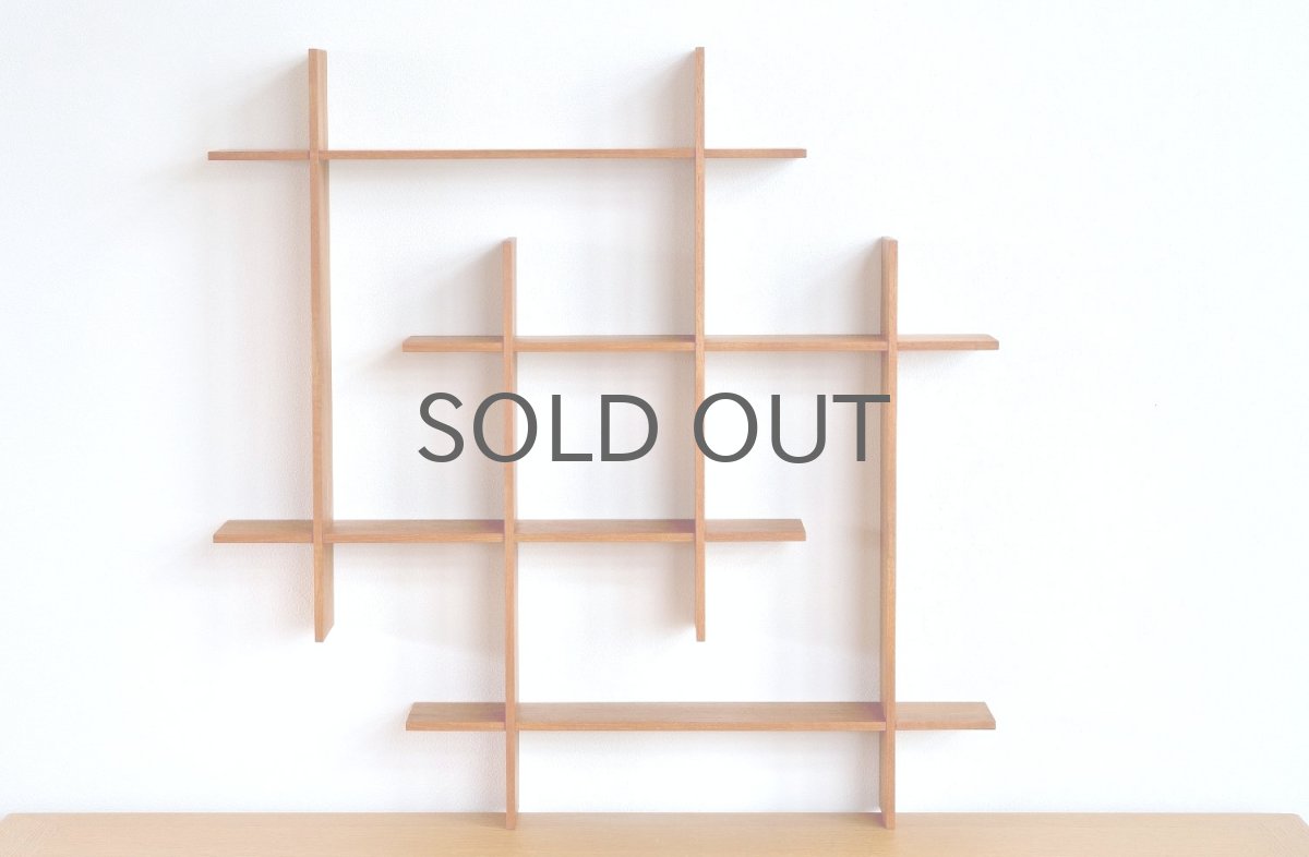 画像2: 北欧ビンテージインテリア雑貨/チーク/壁掛け飾り棚/スクエアー  (2)