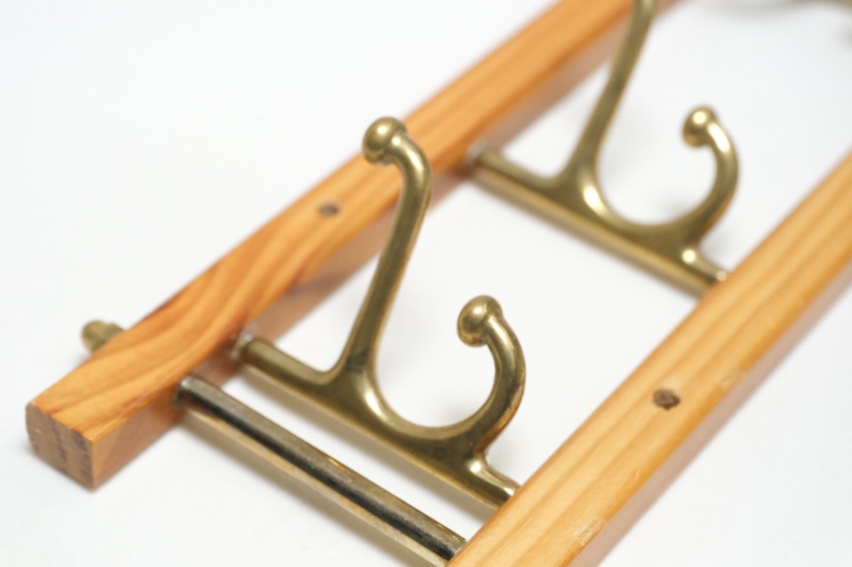 画像3: Skogslunds Metallgjuteri社製/ヴィンテージ真ちゅうウォールハンガー/フック/ 31cm (3)