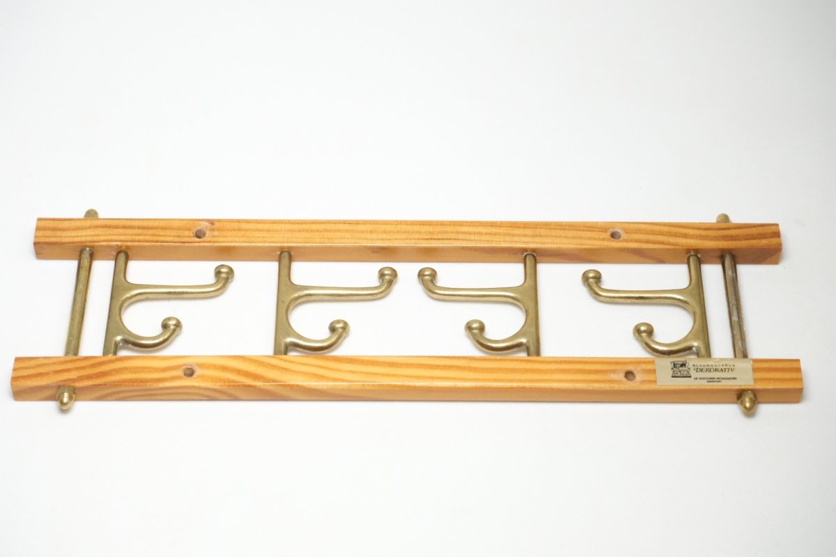 画像4: Skogslunds Metallgjuteri社製/ヴィンテージ真ちゅうウォールハンガー/フック/ 31cm (4)
