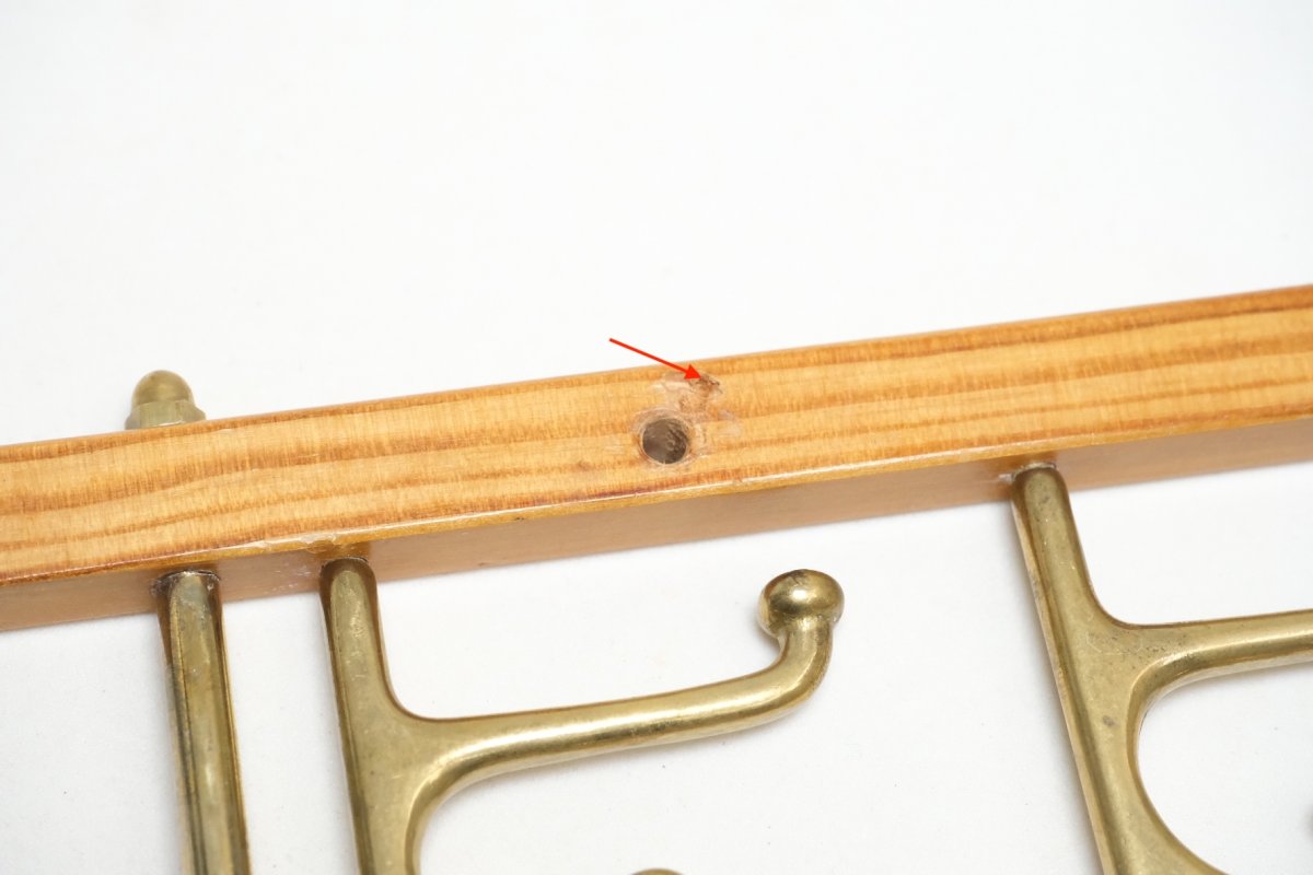画像8: Skogslunds Metallgjuteri社製/ヴィンテージ真ちゅうウォールハンガー/フック/ 31cm (8)