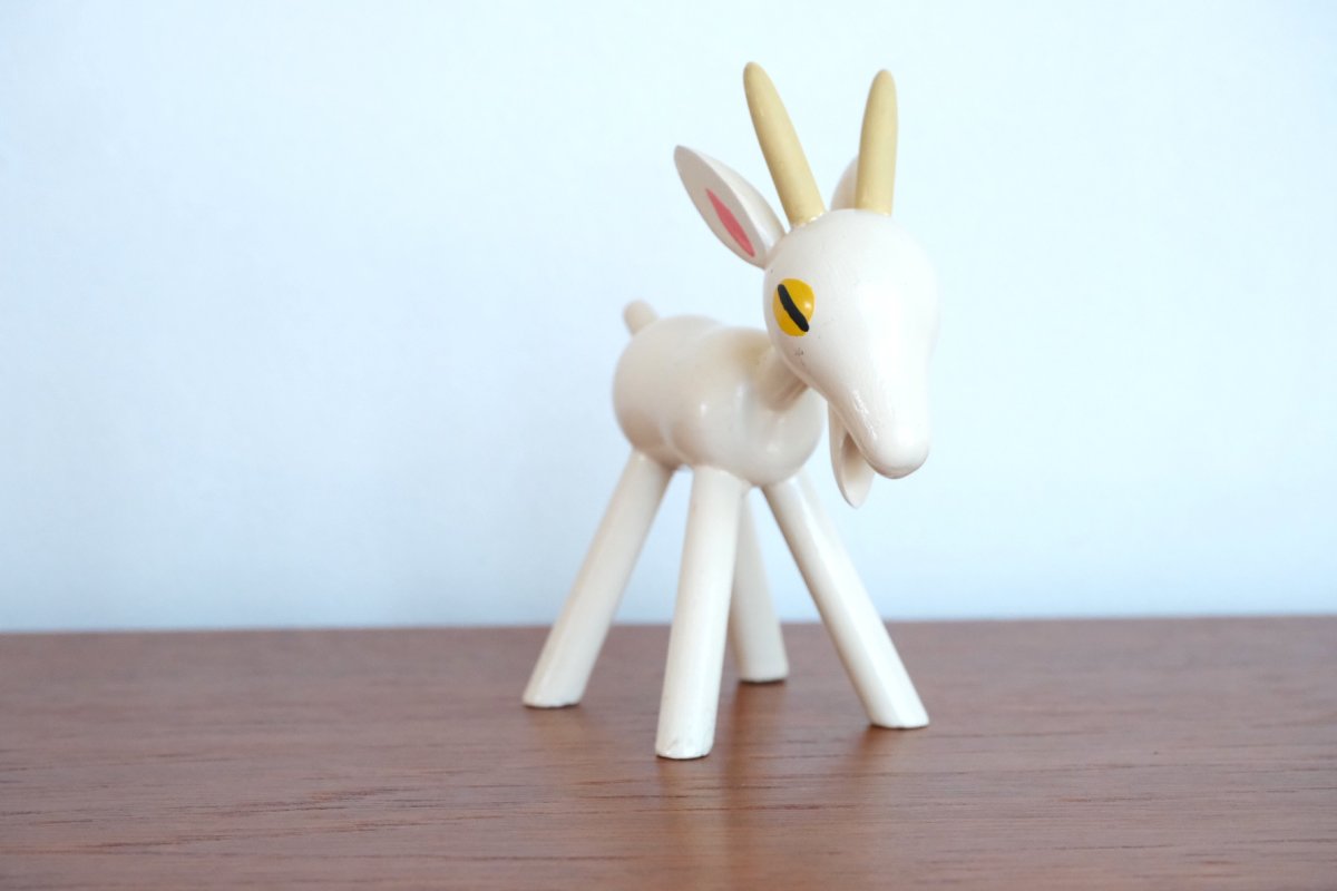 画像5: スウェーデン/Gunnar Ander/グンナー アンデル/動物木製/ヤギ (5)