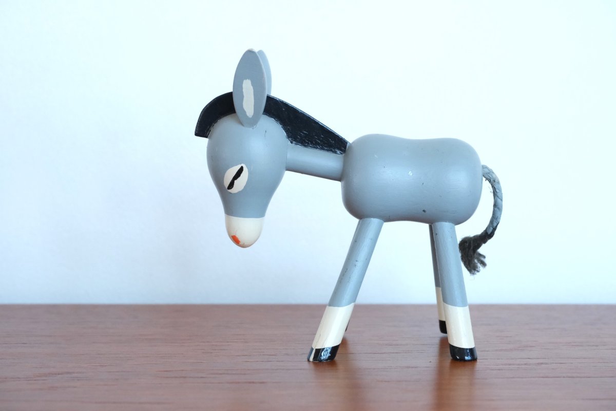 画像1: スウェーデン/Gunnar Ander/グンナー アンデル/動物木製/ロバ (1)