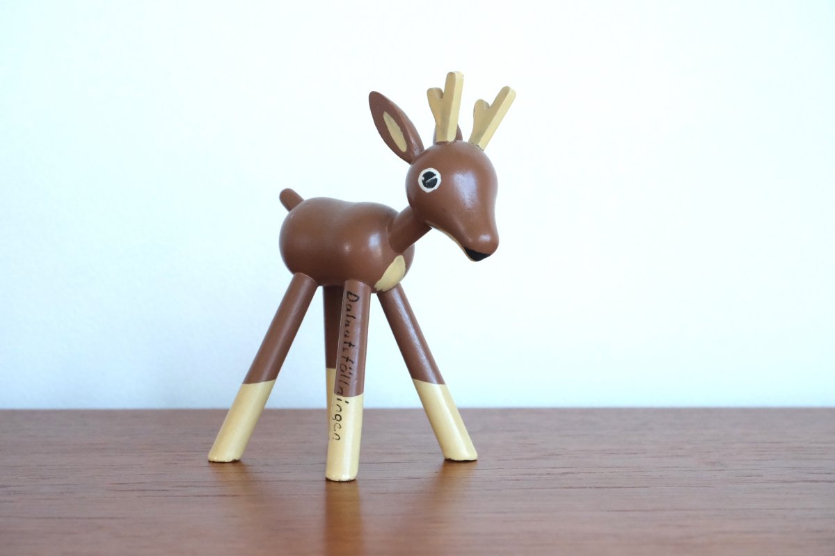 画像4: スウェーデン/Gunnar Ander/グンナー アンデル/動物木製/子鹿 (4)