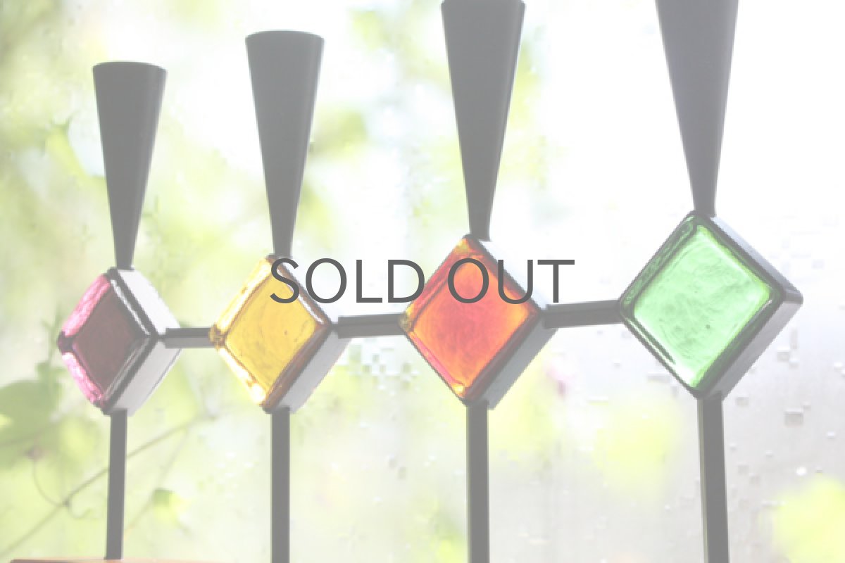 画像2: ヴィンテージキャンドルホルダー 4色ガラス (2)