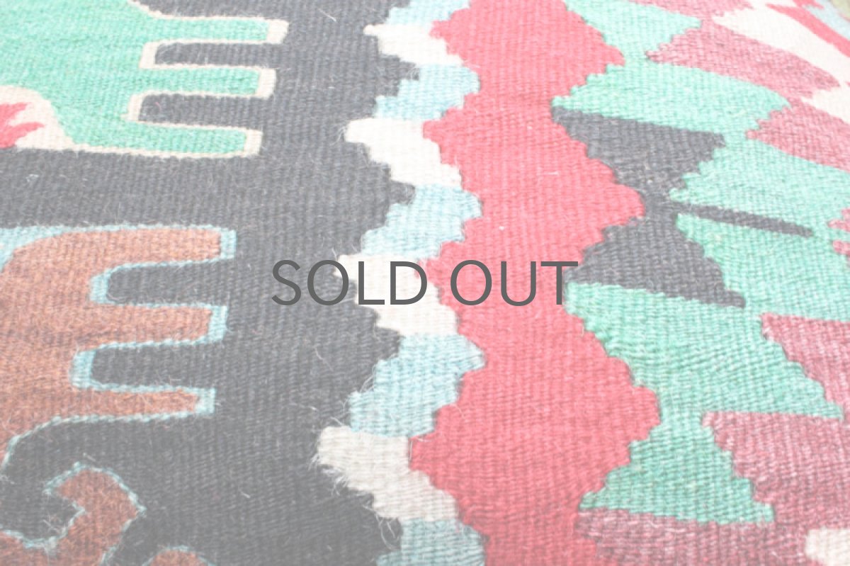 画像2: オールドキリム　クッションカヴァー　　50ｃｍ (2)