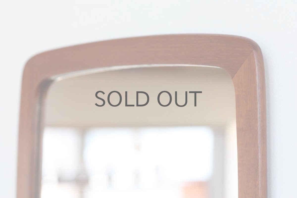 画像3: デンマーク製/ビンテージミラー/チークフレーム/鏡は新品交換/No.2 (3)