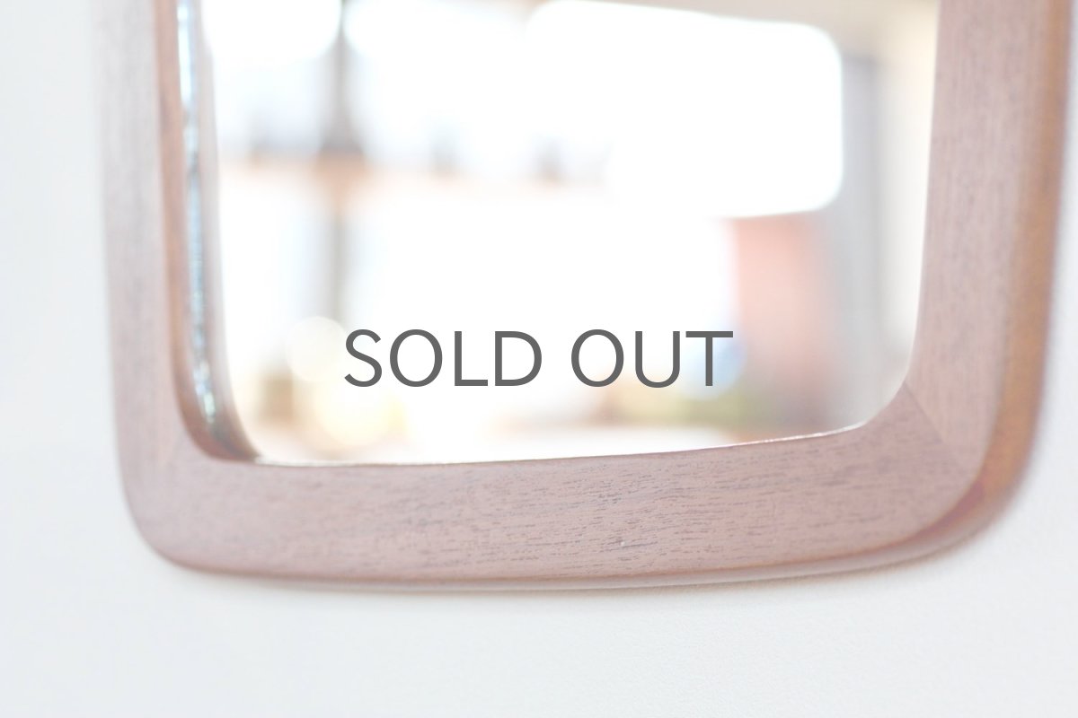 画像5: デンマーク製/ビンテージミラー/チークフレーム/鏡は新品交換/No.2 (5)