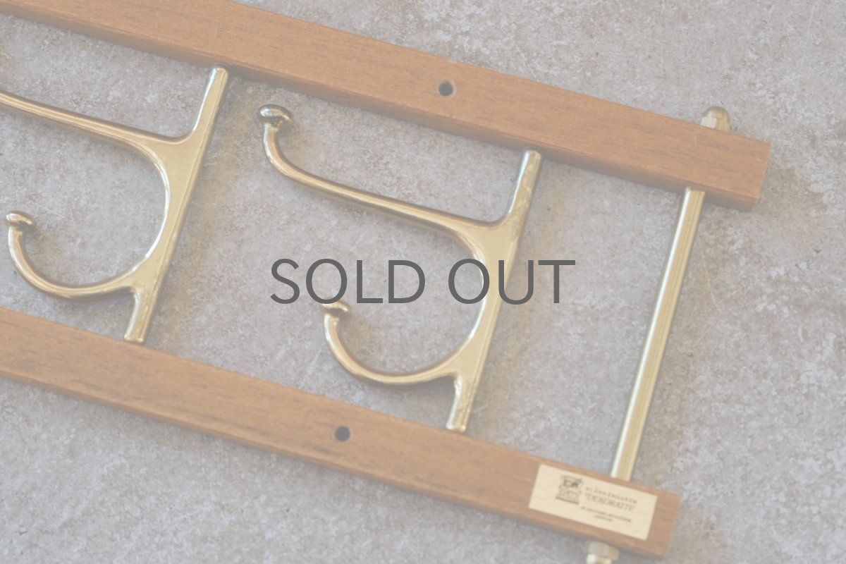 画像3: Skogslunds Metallgjuteri社製/ビンテージ真ちゅうウォールハンガー/フック/ 57cm (3)