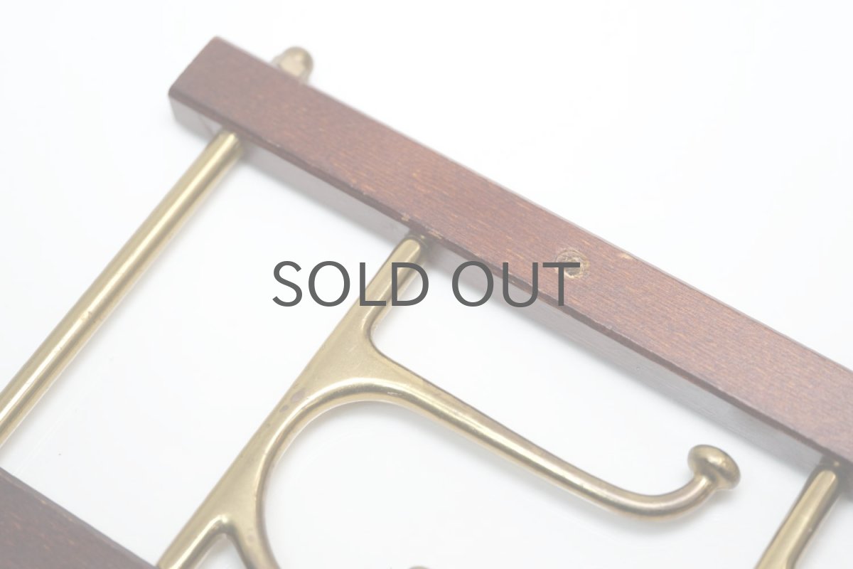 画像6: Skogslunds Metallgjuteri社製/ビンテージ真ちゅうウォールハンガー/フック/ 57cm (6)