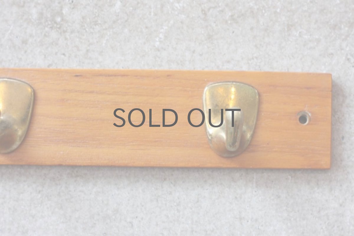 画像3: 北欧ヴィンテージ雑貨/ ヴィンテージ真ちゅうフック/2個フック (3)