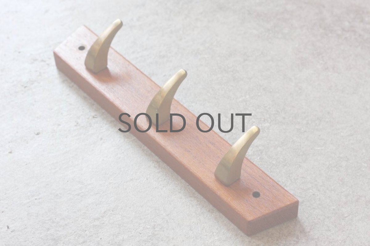 画像3: 北欧ヴィンテージ雑貨/ ヴィンテージ真ちゅうフック/３個フック/HAFA (3)