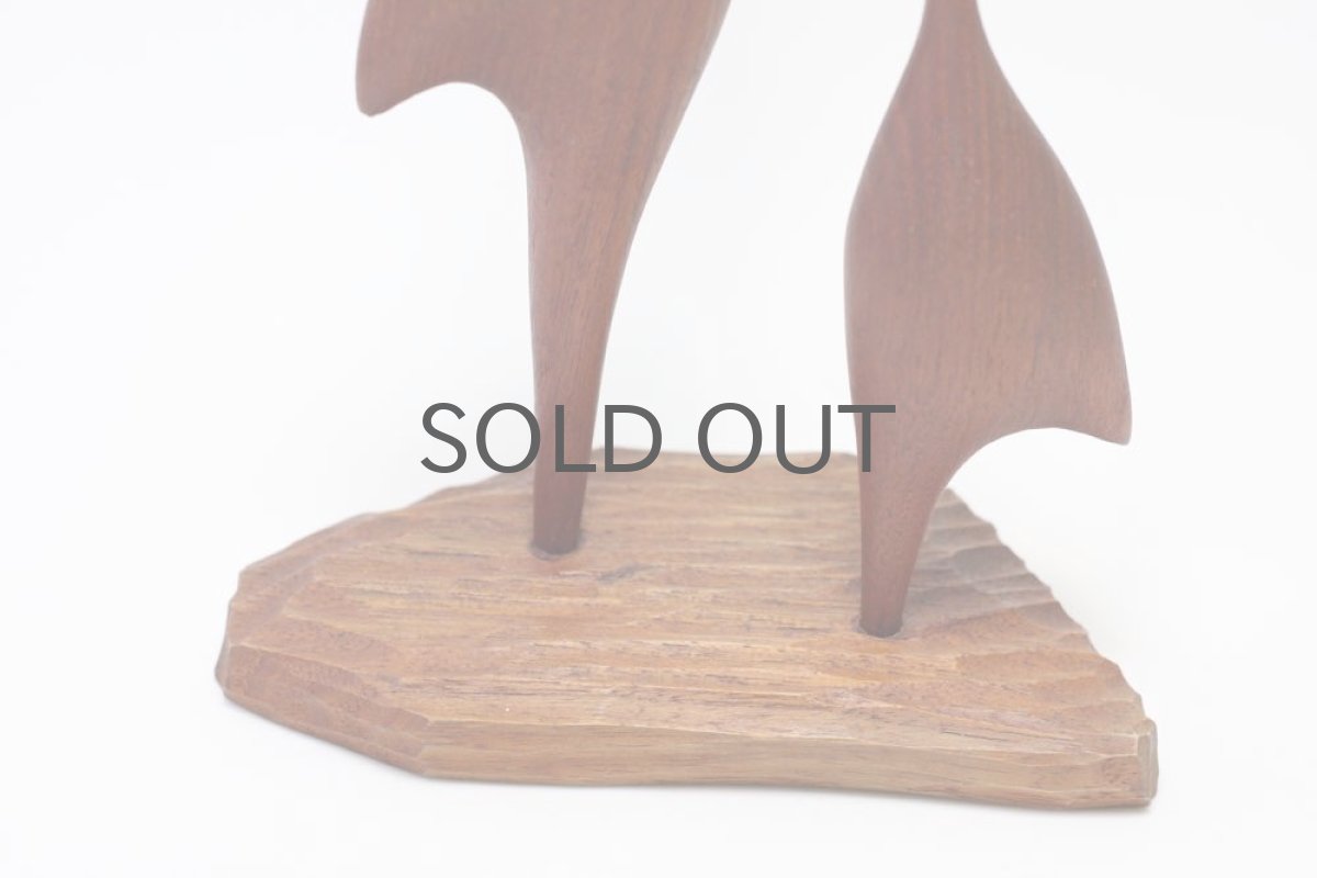 画像3: ビンテージ北欧雑貨/チーク鳥のオブジェ/親子 (3)