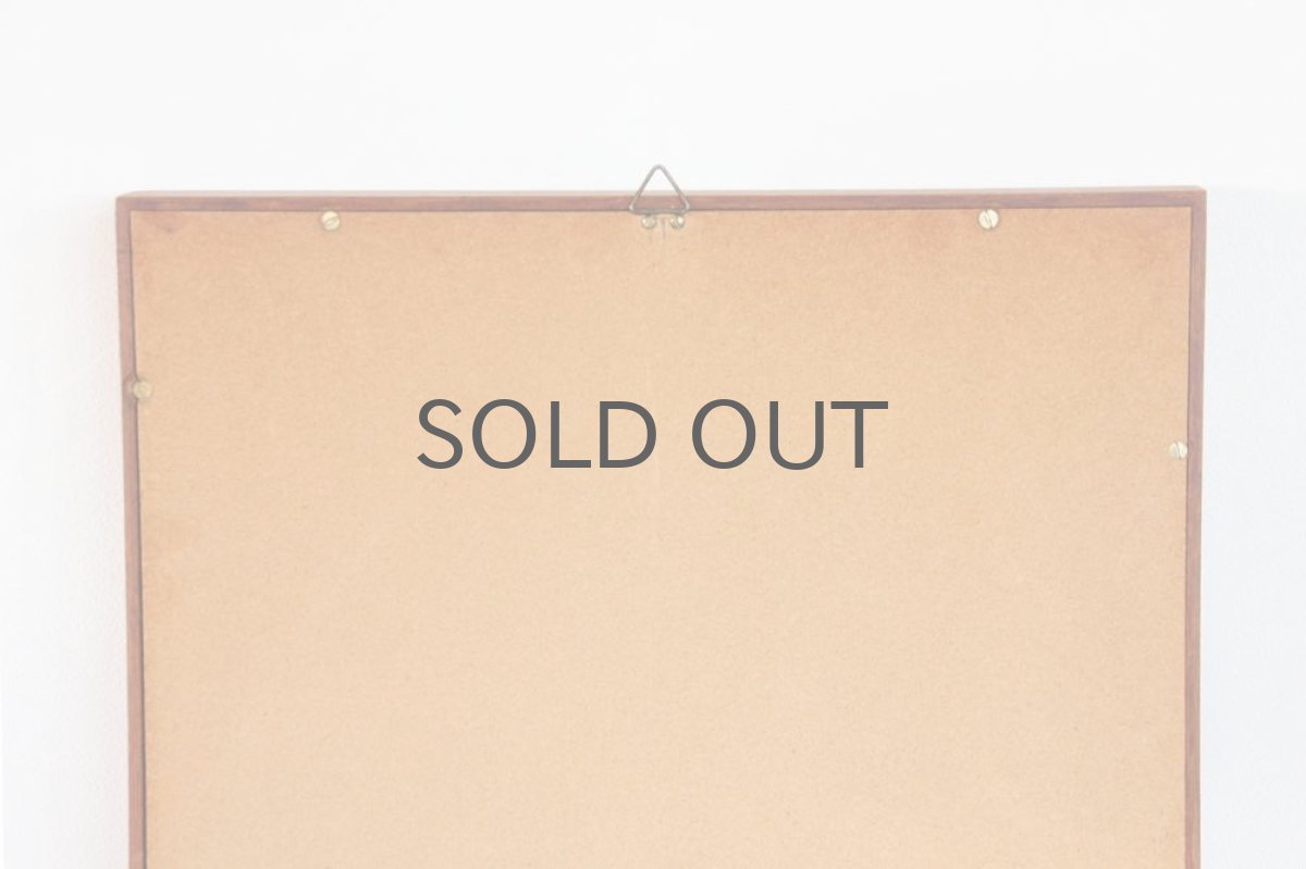 画像4: デンマーク製/ビンテージミラー/チークフレーム/No.1 (4)