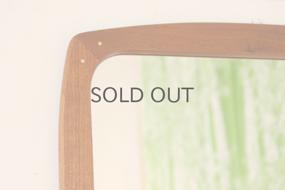 画像2: デンマーク製　ビンテージ　ミラー　　チーク　No.６ (2)