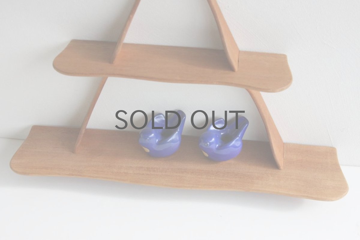 画像3: 北欧　ビンテージ　チーク材　壁掛け飾り棚 三角Sサイズ　No.2 (3)