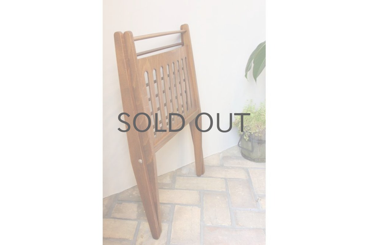 画像5: スウェーデン 木製 マガジンラック  折りたたみ式 (5)