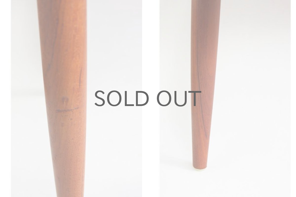 画像5: 北欧ビンテージ家具/北欧スウェーデン/木製スツールもしくはオットマン/チーク×グリーンファブリック (5)