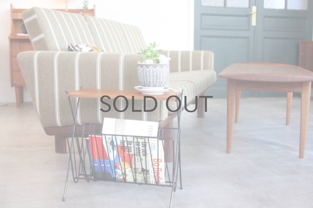 画像6: 北欧家具ヴィンテージマガジンラック／チーク＆アイアン (6)