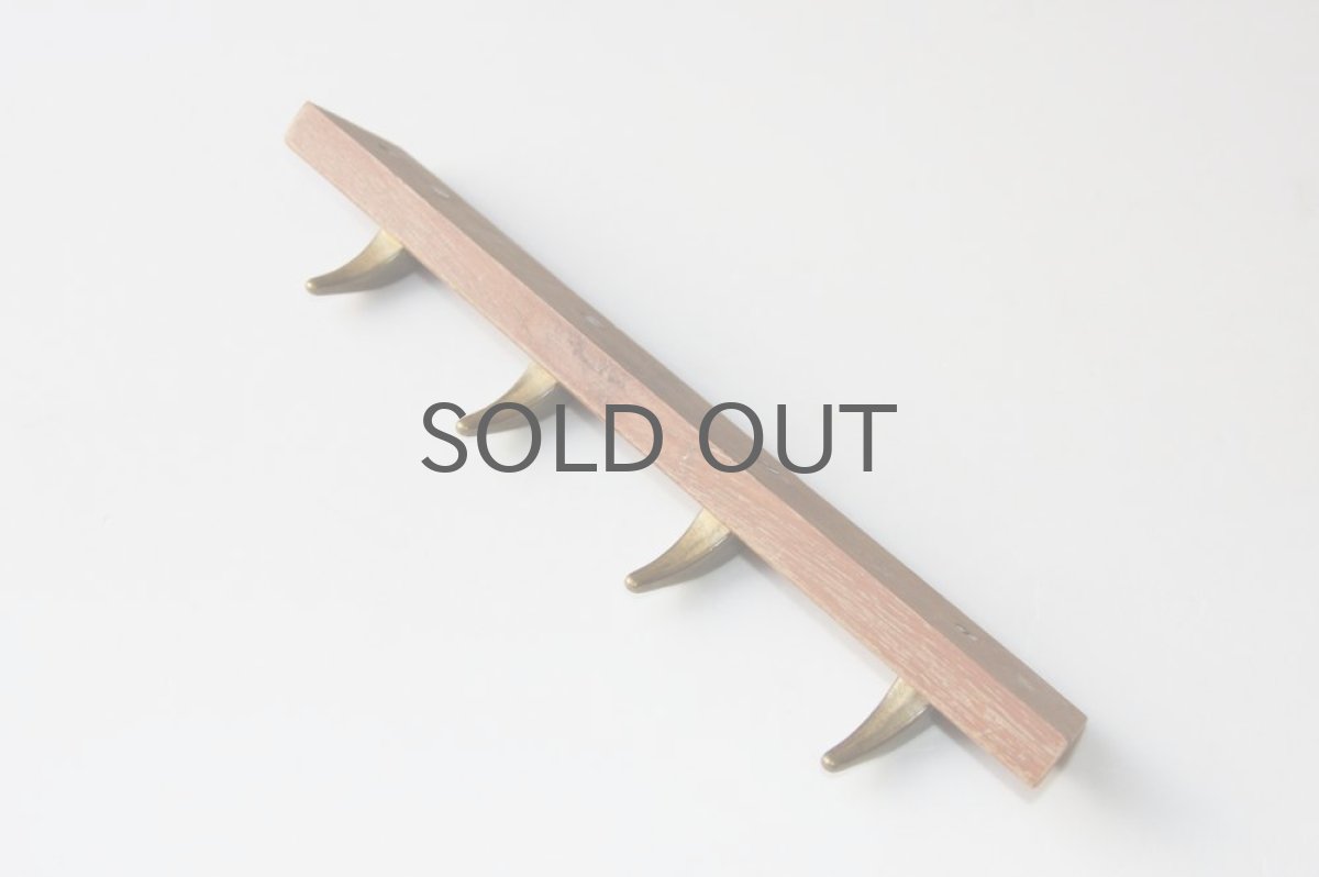 画像5: 北欧ヴィンテージ雑貨/ ヴィンテージ真ちゅうフック 4個フック HAFA (5)