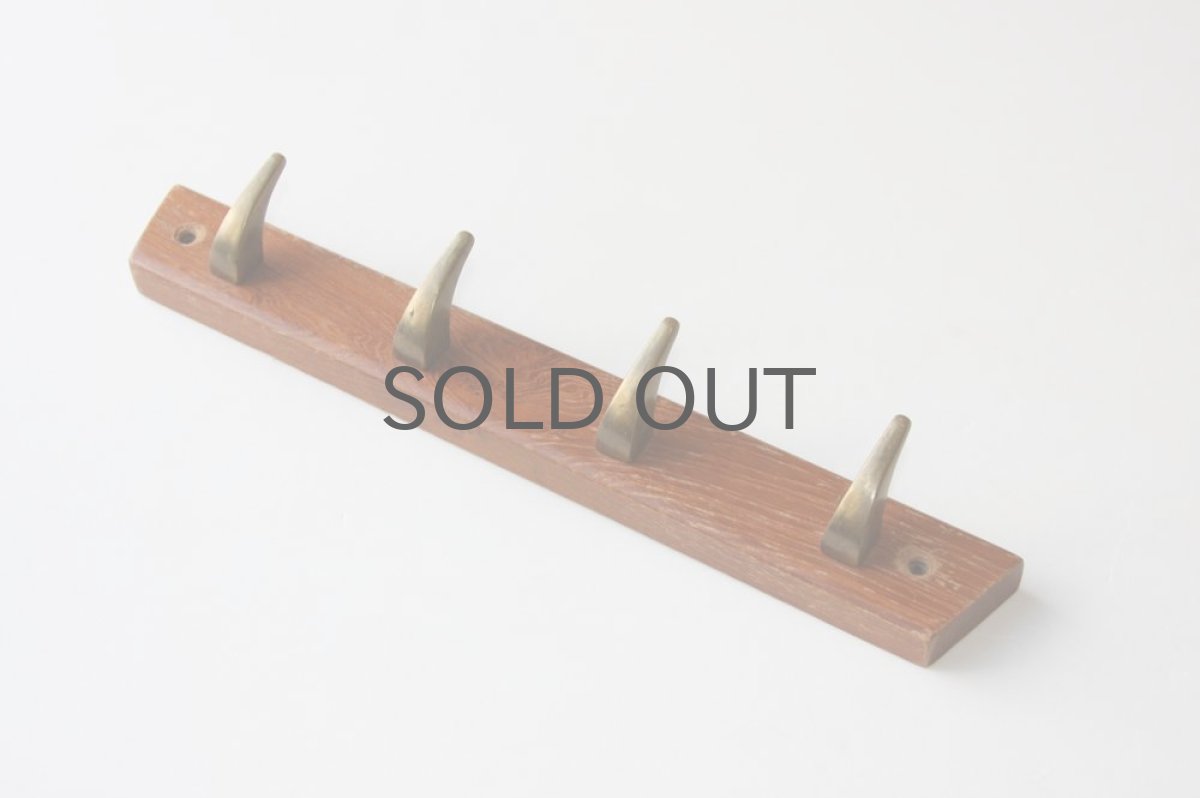 画像4: 北欧ヴィンテージ雑貨/ ヴィンテージ真ちゅうフック 4個フック HAFA (4)