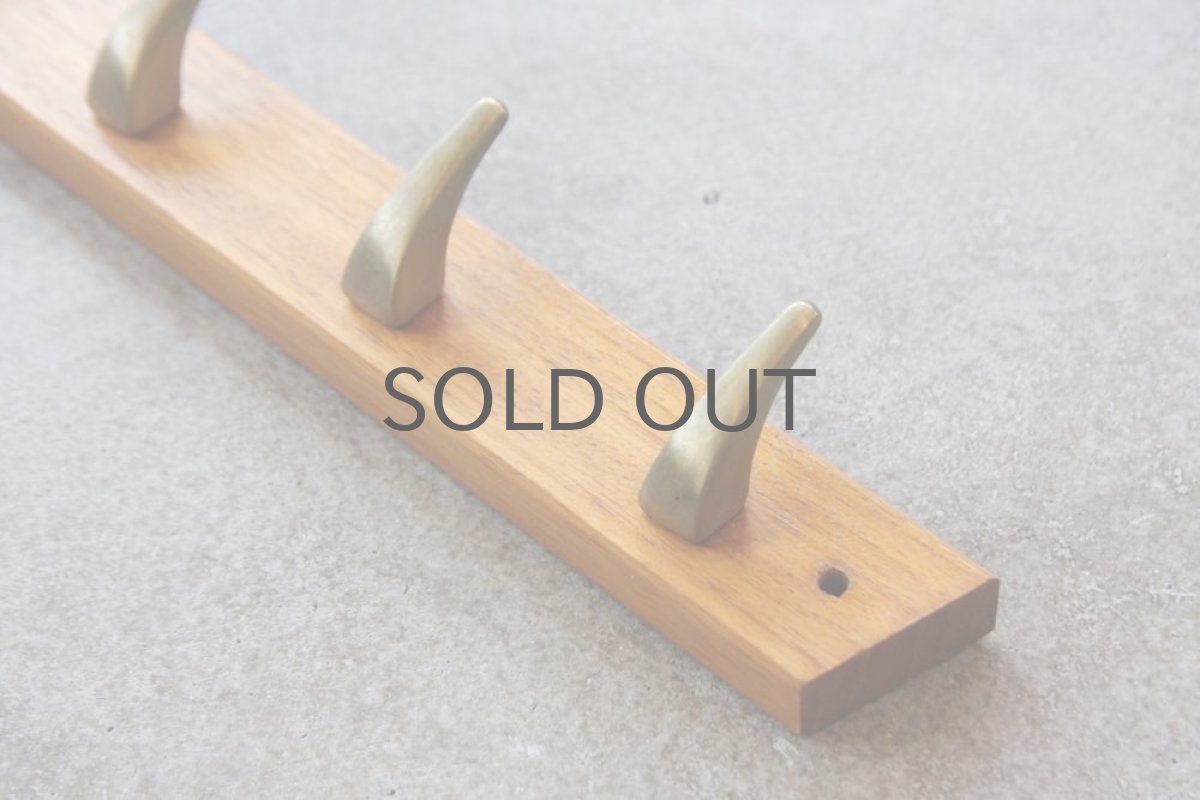 画像3: ヴィンテージ北欧雑貨/ ヴィンテージ真ちゅうフック 6個フック HAFA (3)