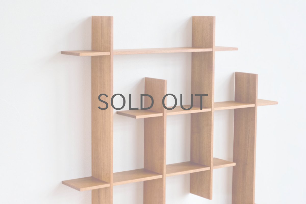 画像3: 北欧インテリア/チーク/壁掛け飾り棚 スクエアー /新品  (3)