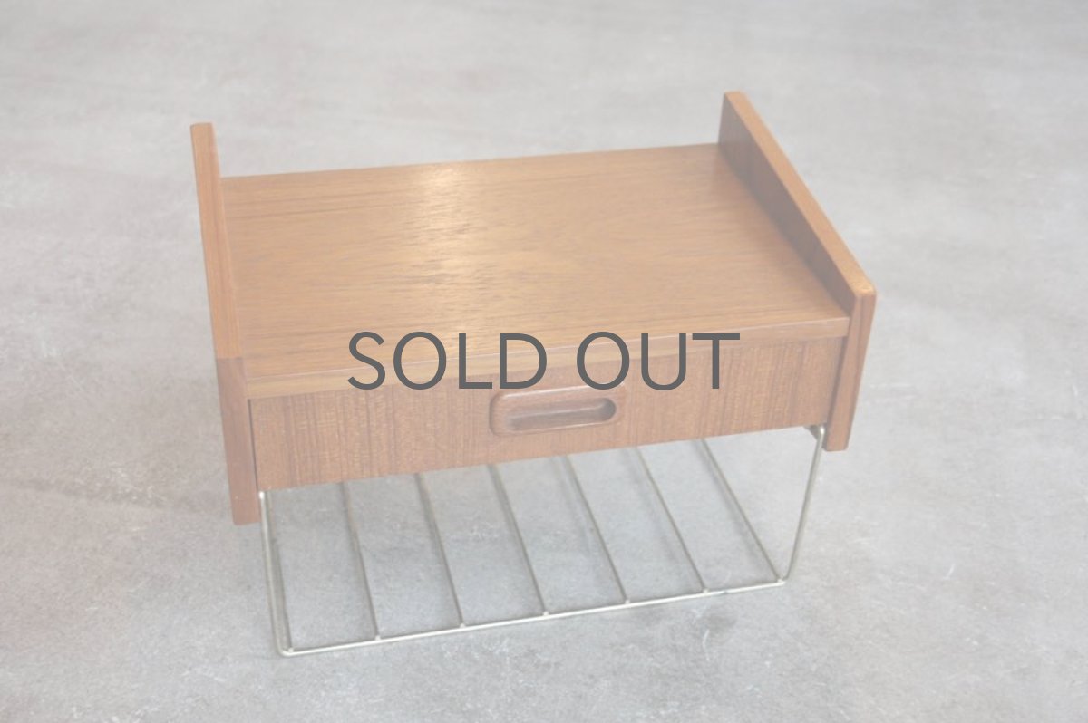 画像3: 北欧ビンテージインテリア雑貨/チーク/壁掛け引き出し棚 (3)