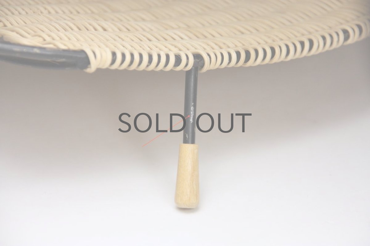 画像5: 北欧ビンテージインテリア雑貨/トレイバスケット/アイアン＆籐編み/No.2 (5)