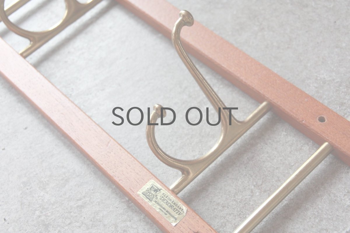 画像5: Skogslunds Metallgjuteri社製/ヴィンテージ真ちゅうウォールハンガー/フック/ 35cm/No.1 (5)