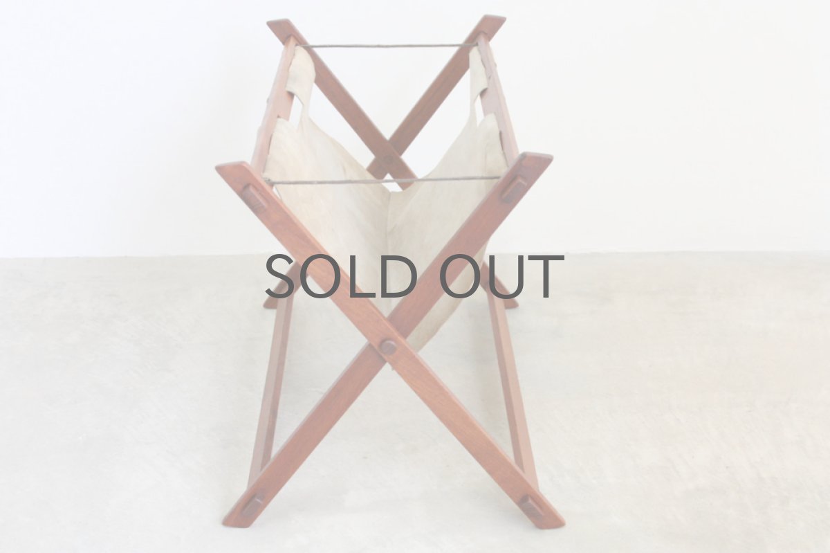 画像3: デンマーク製　チーク+ベロア　マガジンラック (3)