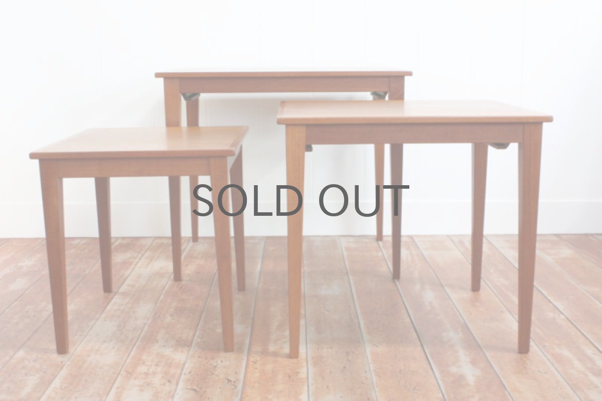 画像3: 北欧ヴィンテージ/デンマーク  チークネストテーブル  No.1 (3)