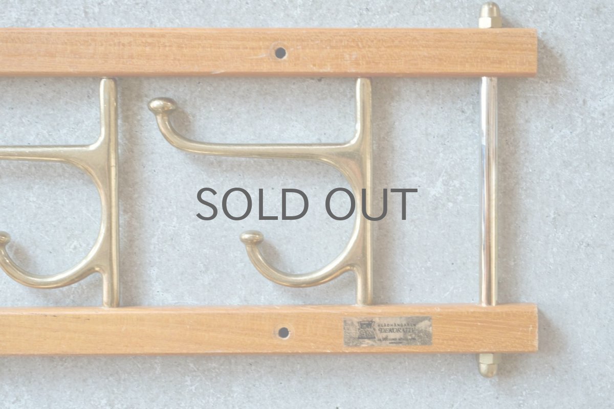 画像3: Skogslunds Metallgjuteri社製/ヴィンテージ真ちゅうウォールハンガー/フック/ 57cm (3)