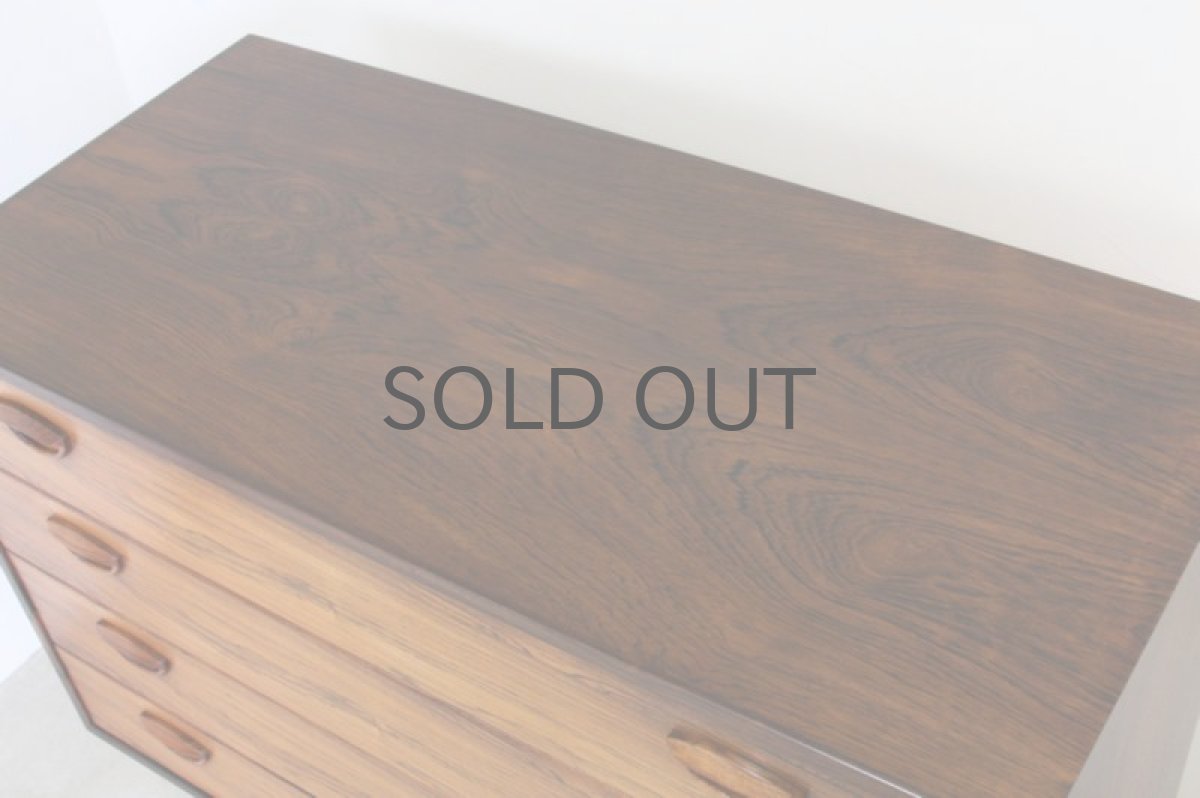 画像2: Kai Kristiansen カイ・クリスチャンセン ローズウッド 4段チェスト (2)