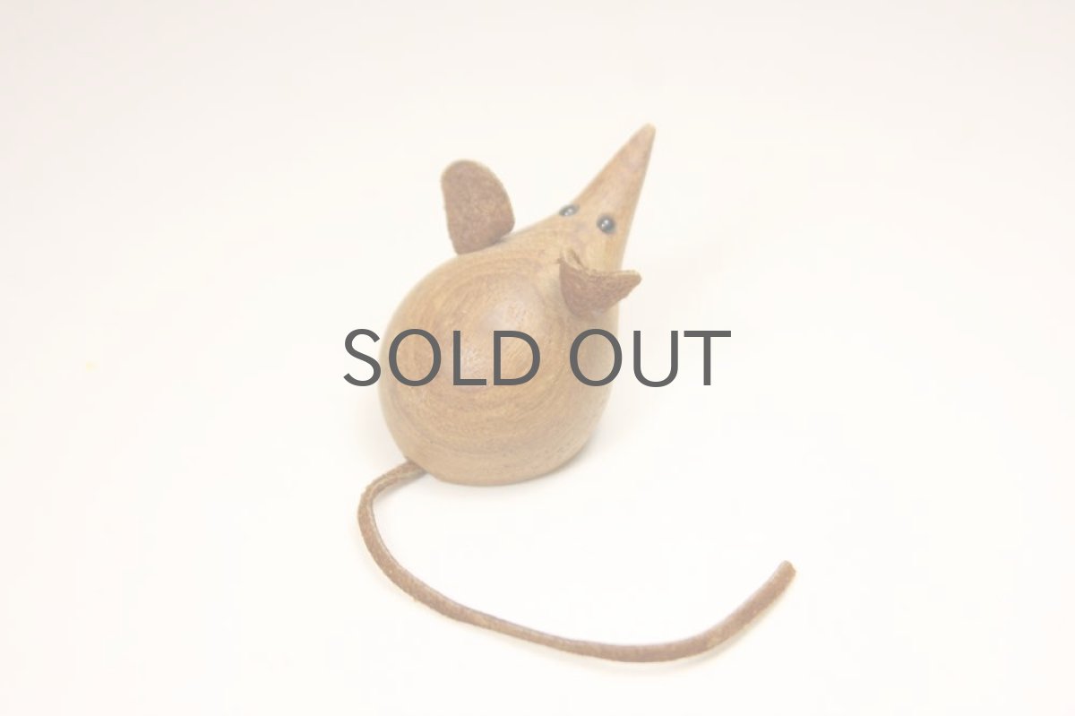 画像4: デンマーク/H+F社製/チーク/ネズミオブジェ (4)