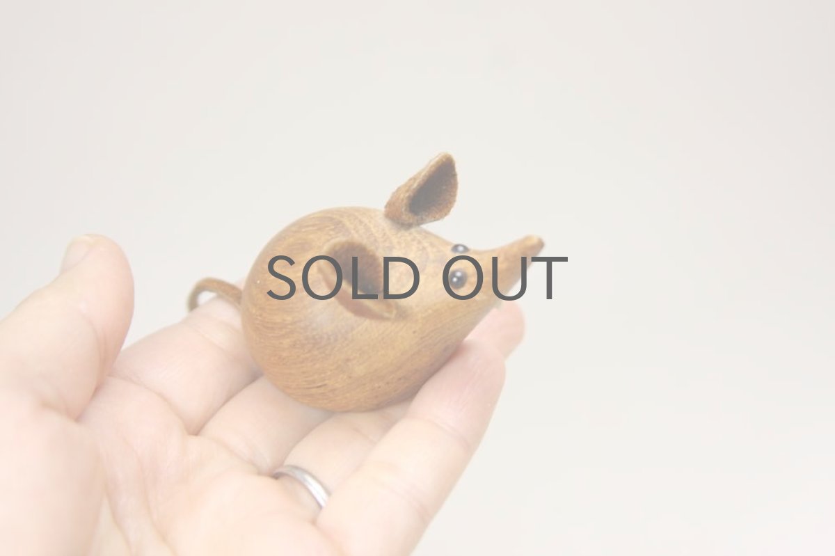 画像5: デンマーク/H+F社製/チーク/ネズミオブジェ (5)