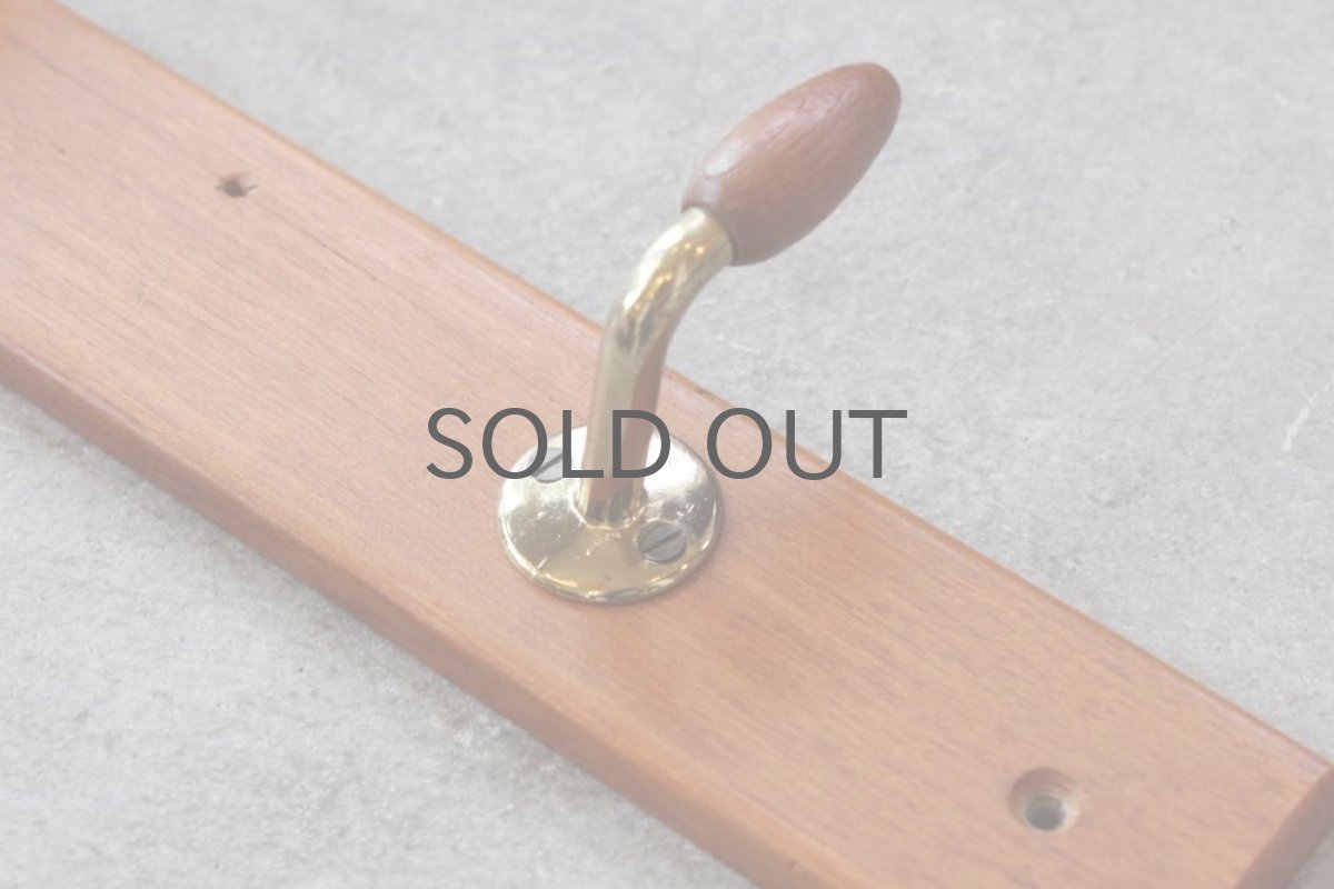 画像2: 北欧インテリア雑貨／デンマーク／チークのフック　４０cm (2)