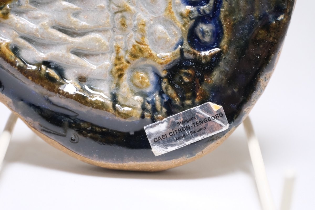 画像3: スウェーデン/Gabi Citron Tengborg/ガビ・シトロン・テンボルグ/陶板/小鳥/No.1 (3)