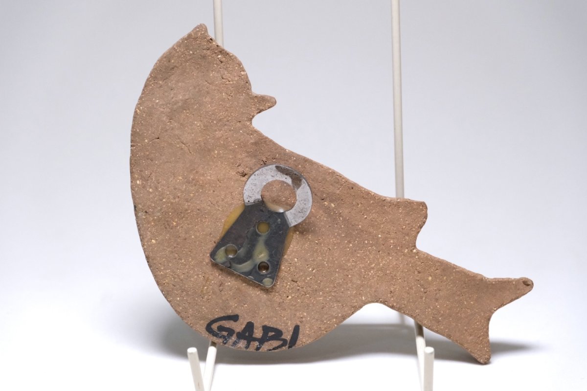 画像4: スウェーデン/Gabi Citron Tengborg/ガビ・シトロン・テンボルグ/陶板/小鳥/No.2 (4)