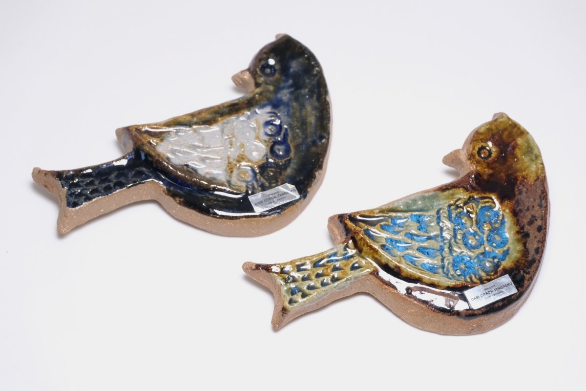 画像7: スウェーデン/Gabi Citron Tengborg/ガビ・シトロン・テンボルグ/陶板/小鳥/No.1 (7)