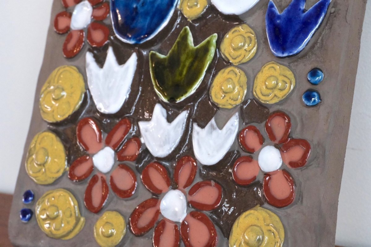 画像3: スウェーデン/Jie gantofta/ジィガントフタ/ホワイトチューリップ陶板/ホワイト (3)