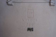 画像8: ビンテージ北欧雑貨/Jie gantofta/ジィガントフタ/Annika Kihlman/オリーブグリーンチューリップ/陶板の壁掛け (8)