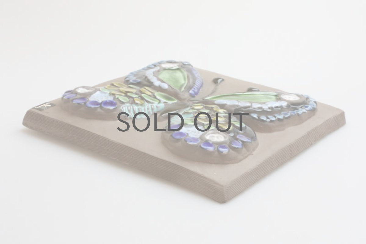 画像2: Jie gantofta陶板の壁掛け 蝶 (2)