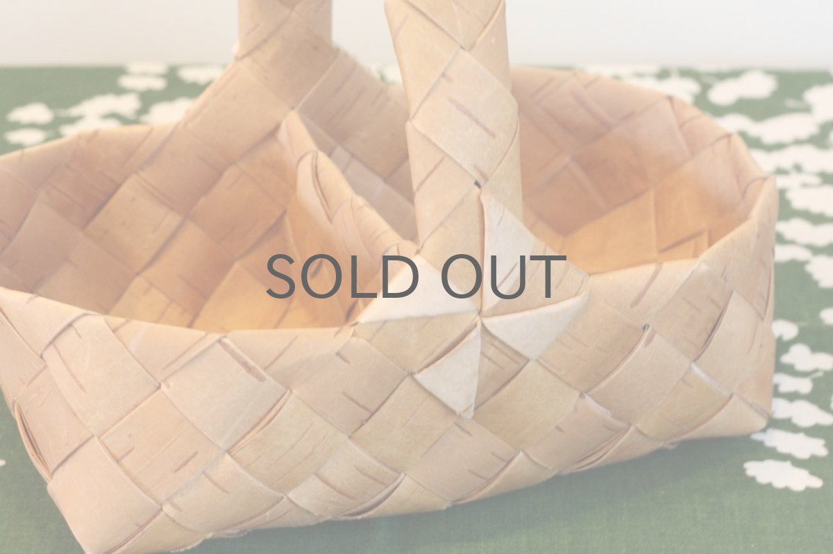 画像4: 北欧インテリア雑貨/白樺かご/バスケット/ハンドメド/ハンドル付き/新品/No.2 (4)