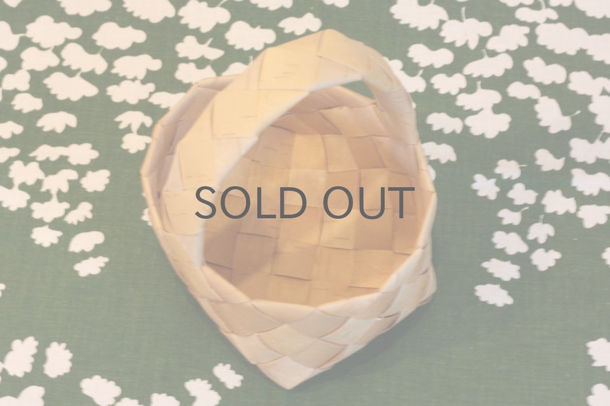 画像2: 北欧インテリア雑貨/白樺かご/バスケット/ハンドメド/ハンドル付き/新品/No.1 (2)