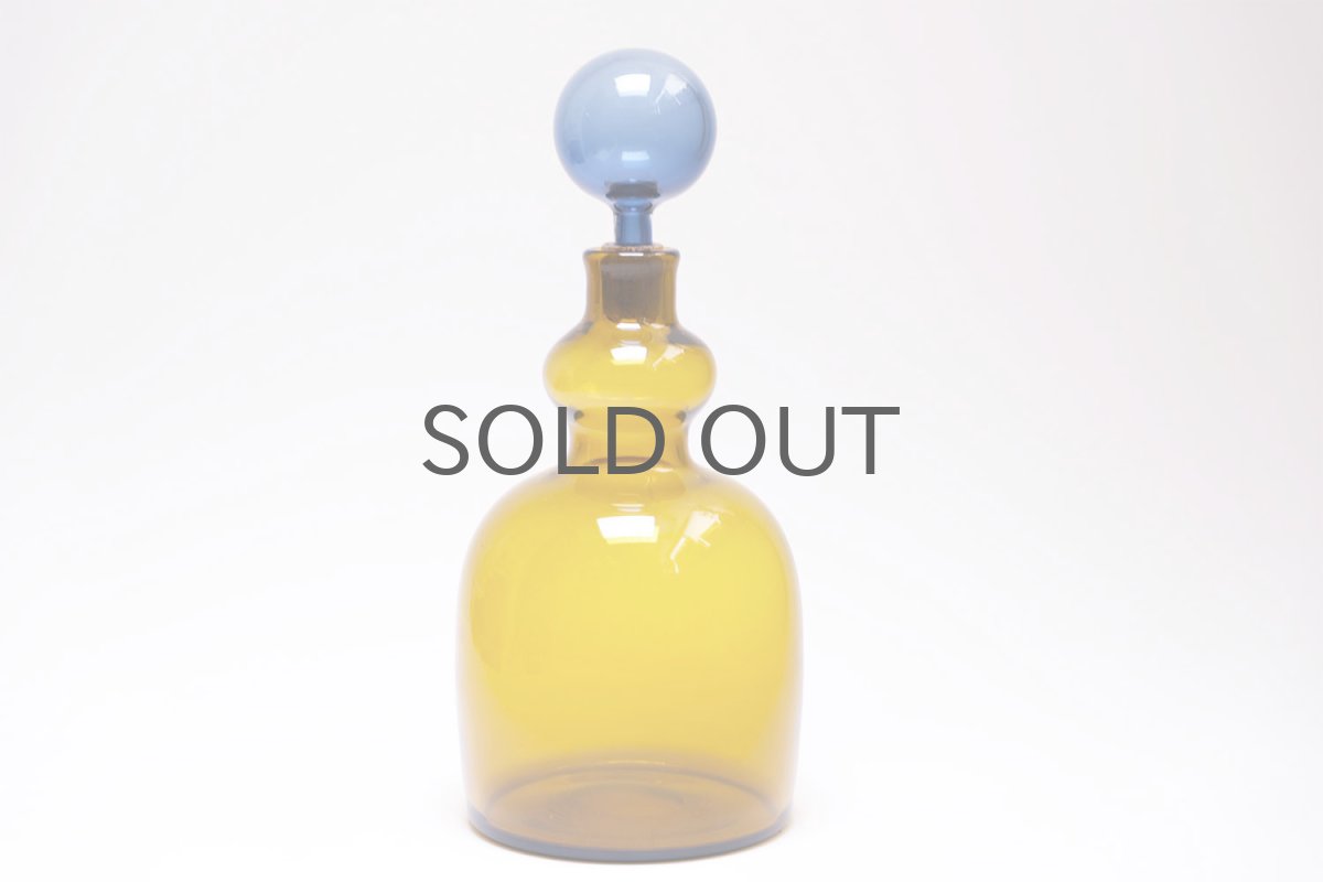 画像3: 北欧ビンテージガラス/Kaj Franck/カイ・フランク/デキャンタKF503＋ショットグラスKF1153セット＋ラタントレイ (3)