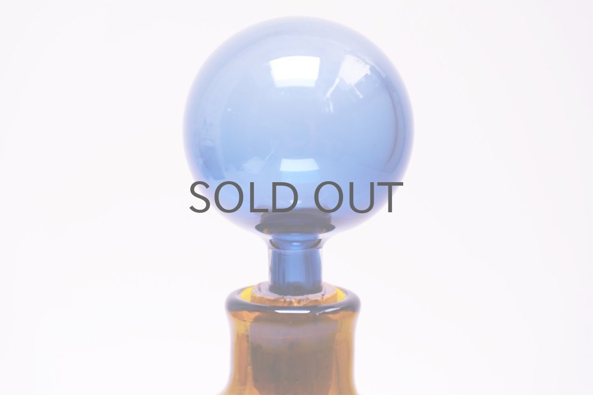 画像4: 北欧ビンテージガラス/Kaj Franck/カイ・フランク/デキャンタKF503＋ショットグラスKF1153セット＋ラタントレイ (4)