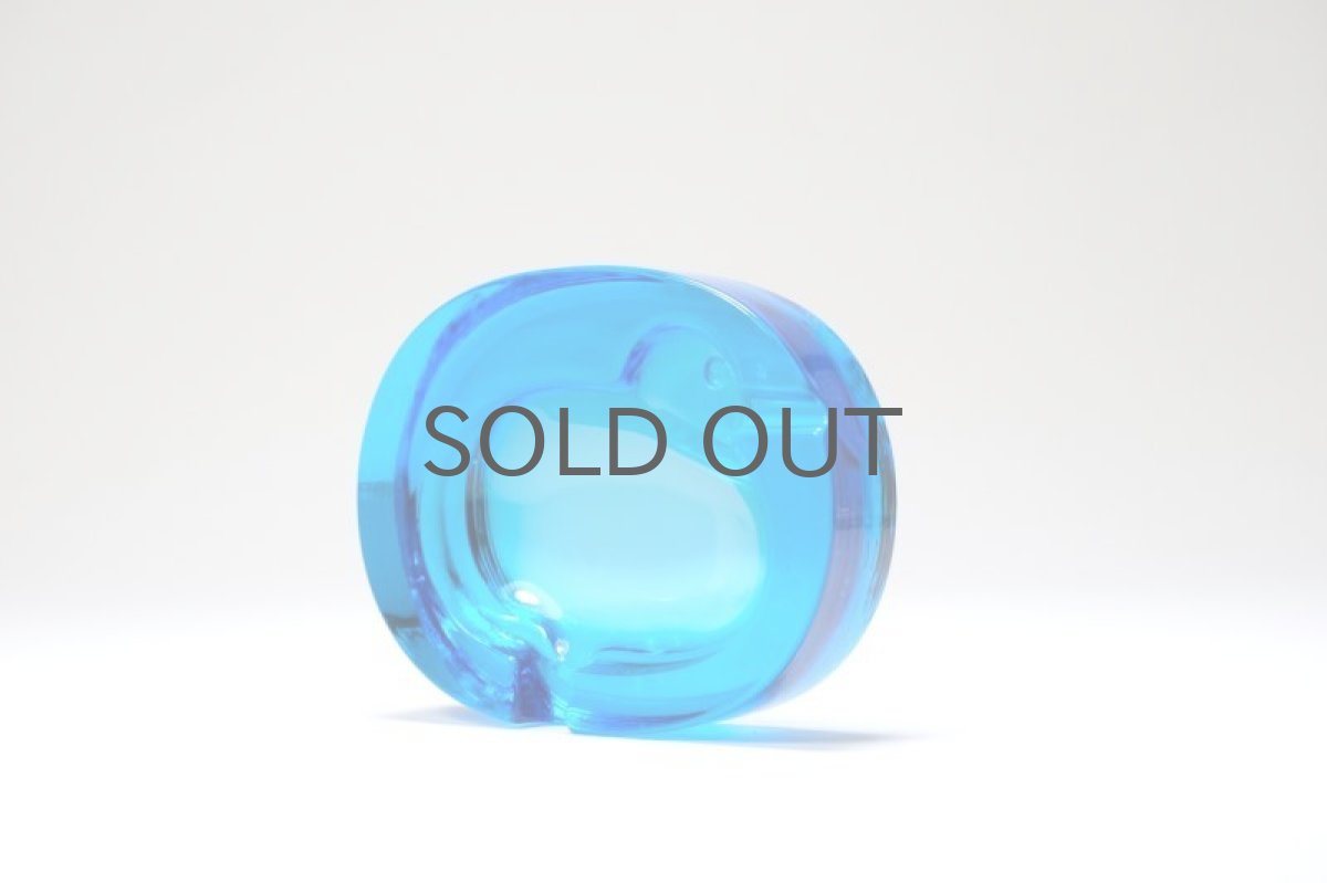 画像4: ビンテージ北欧雑貨/Kaj Franck/カイ・フランク/Nuutajarvi/ヌータヤルヴィ/Tuhka tipu/6651/アッシュトレー/ターコイズブルー (4)