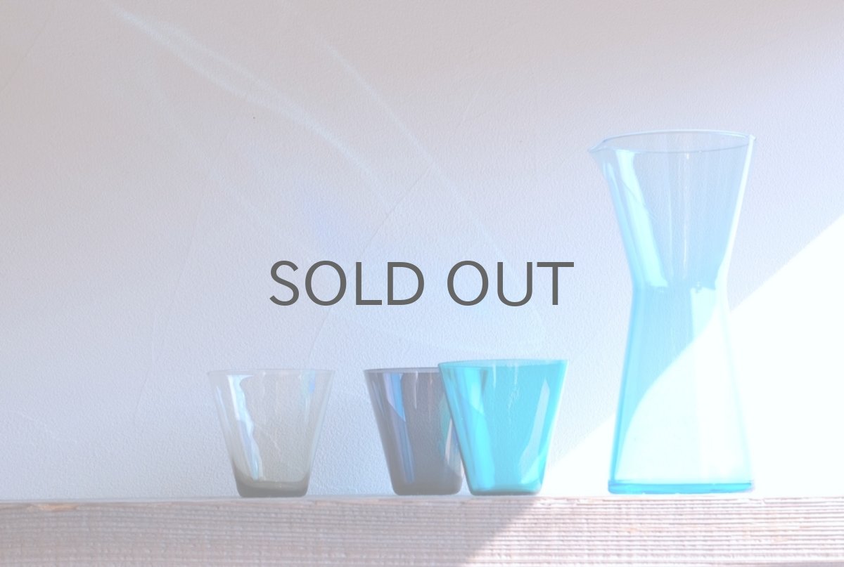 画像9: ビンテージ北欧雑貨/Kaj Franck/カイ・フランク/1610/カラフェ/Nuutajarvi/ヌータヤルヴィ/ターコイズブルー (9)